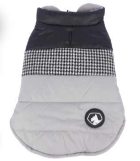 CHAQUETA CON CUADROS GRISES