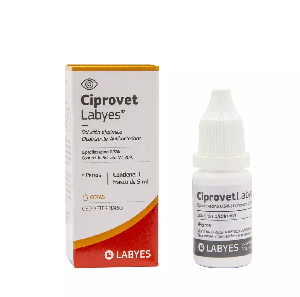 CIPROVET CIPROFLOXACINO CONDROITIN SULFATO GOTAS 5ML