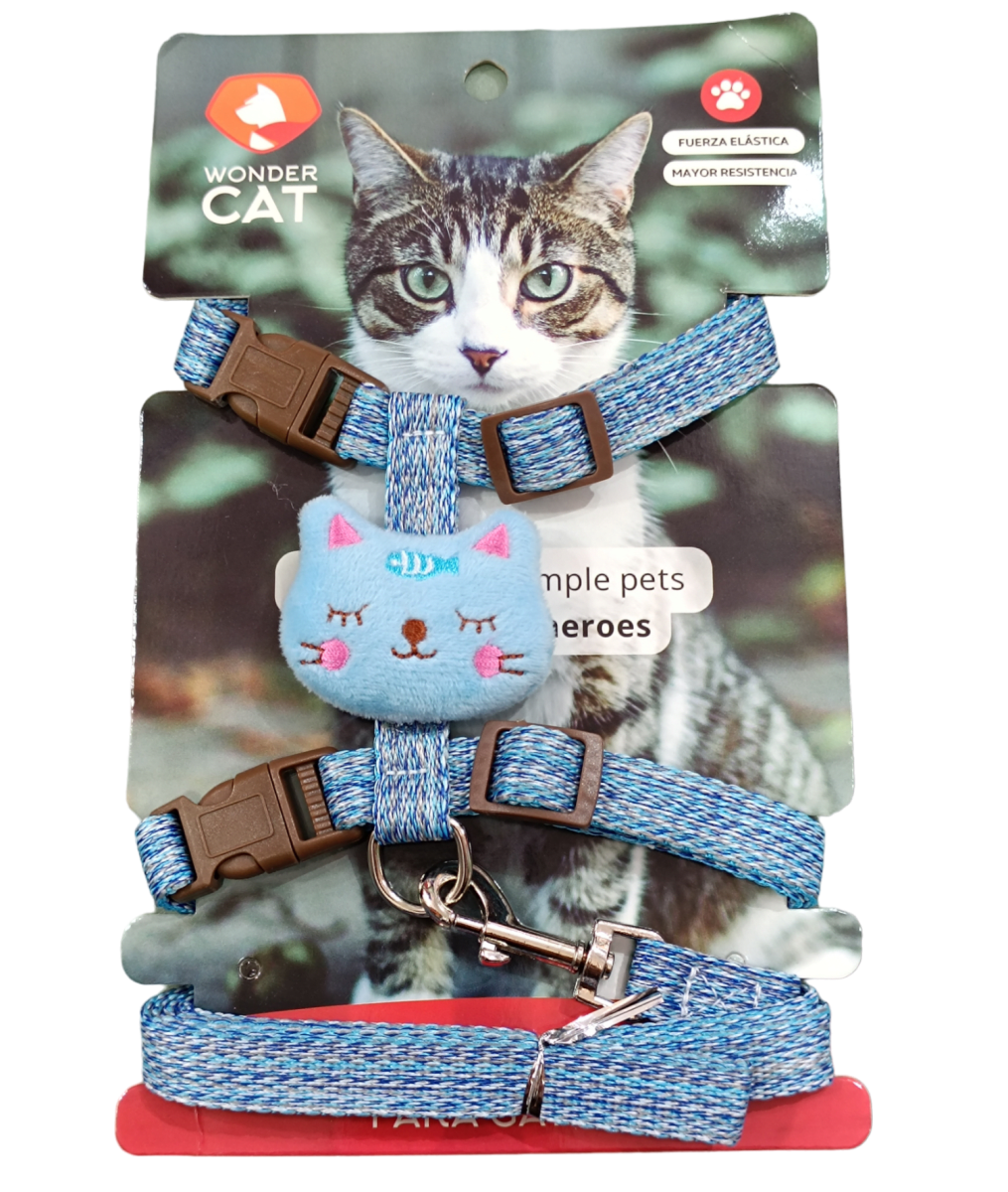 ARNES PARA GATOS + TRAILLA DISEÑO MASCOTAS TALLA M