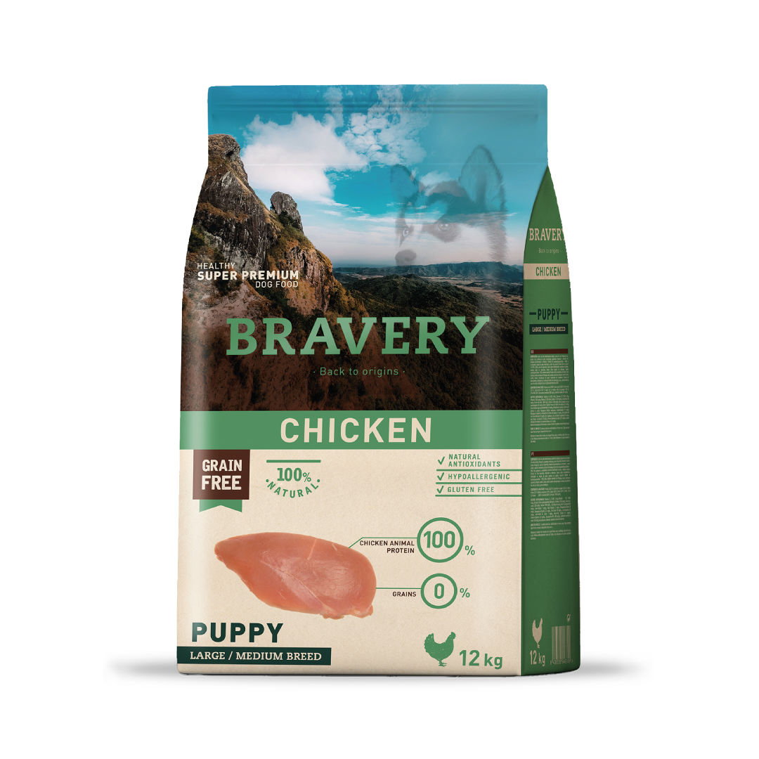 BRAVERY CHICKEN PUPPY LARGE/MEDIUM BREEDS 4K-12K