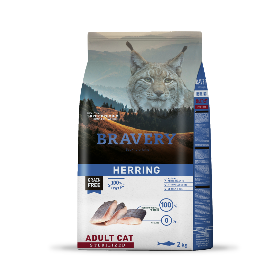 BRAVERY HERRING ADULT CAT STERILIZED 2K-7K