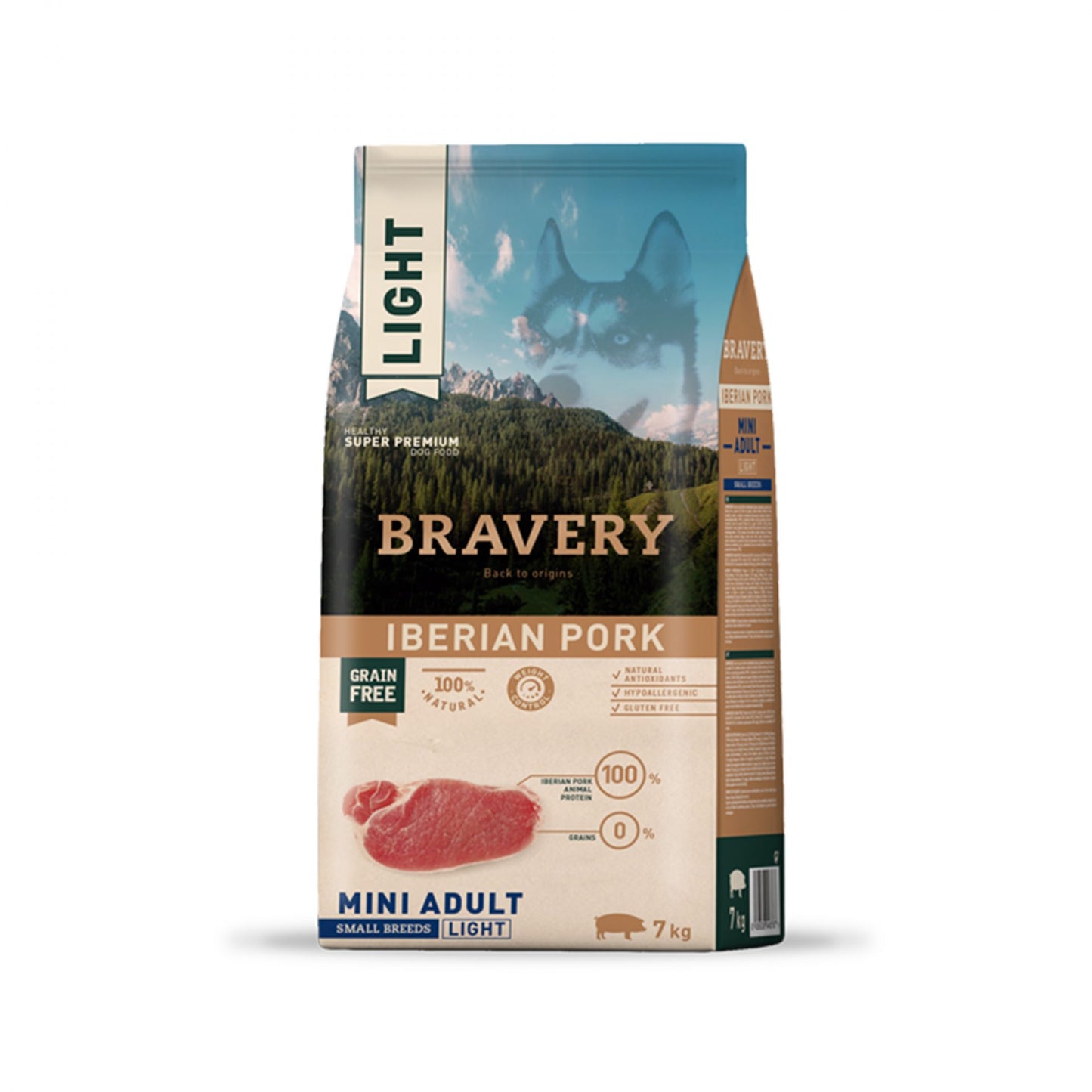 BRAVERY LIGHT IBERIAN PORK MINI ADULT SMALL BREEDS 2K-7K