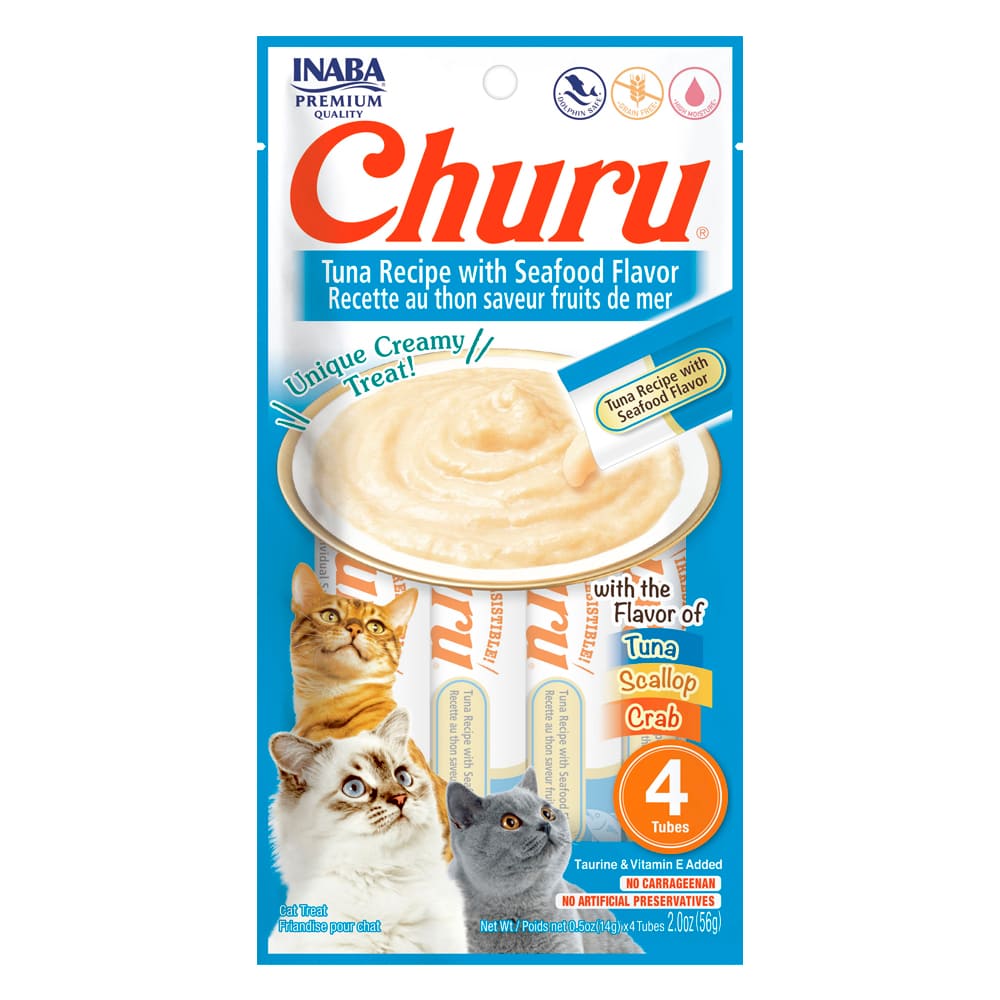 CHURU SNACK CREMOSO PARA GATOS 14GR X 4