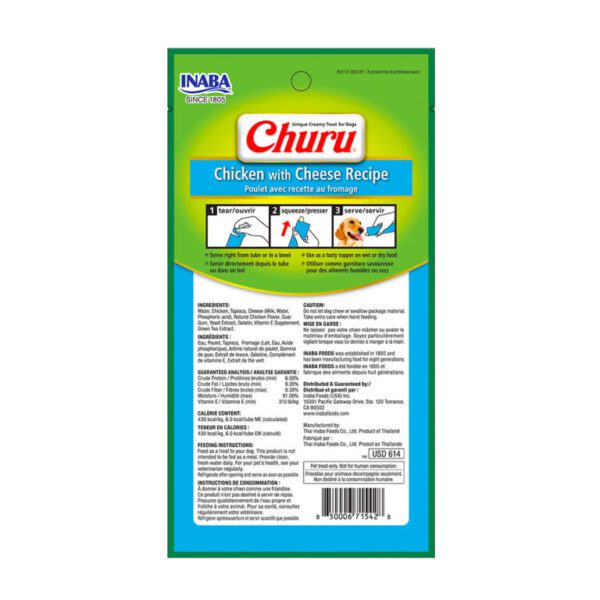 CHURU SNACK CREMOSO PARA PERROS 14GR X 4