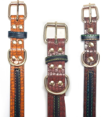 COLLAR ECO CUERO DISEÑO REPTIL WONDER DOG