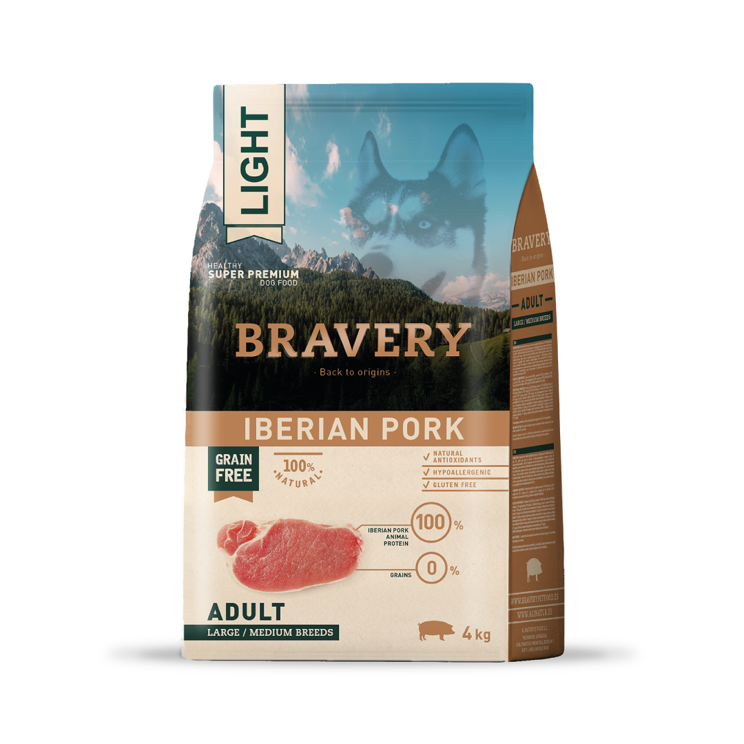 BRAVERY LIGHT IBERIAN PORK ADULT LARGE/MEDIUM BREEDS 4K - 12K