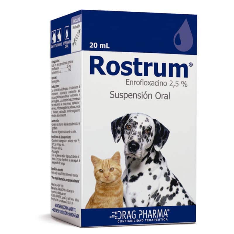 ROSTRUM ENROFLOXACINO 2,5% SUSPENSION ORAL 20ML