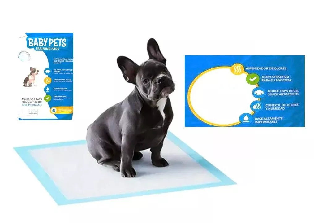 BABYPETS TRAINING PADS 60X60 CM 10 UNIDADES