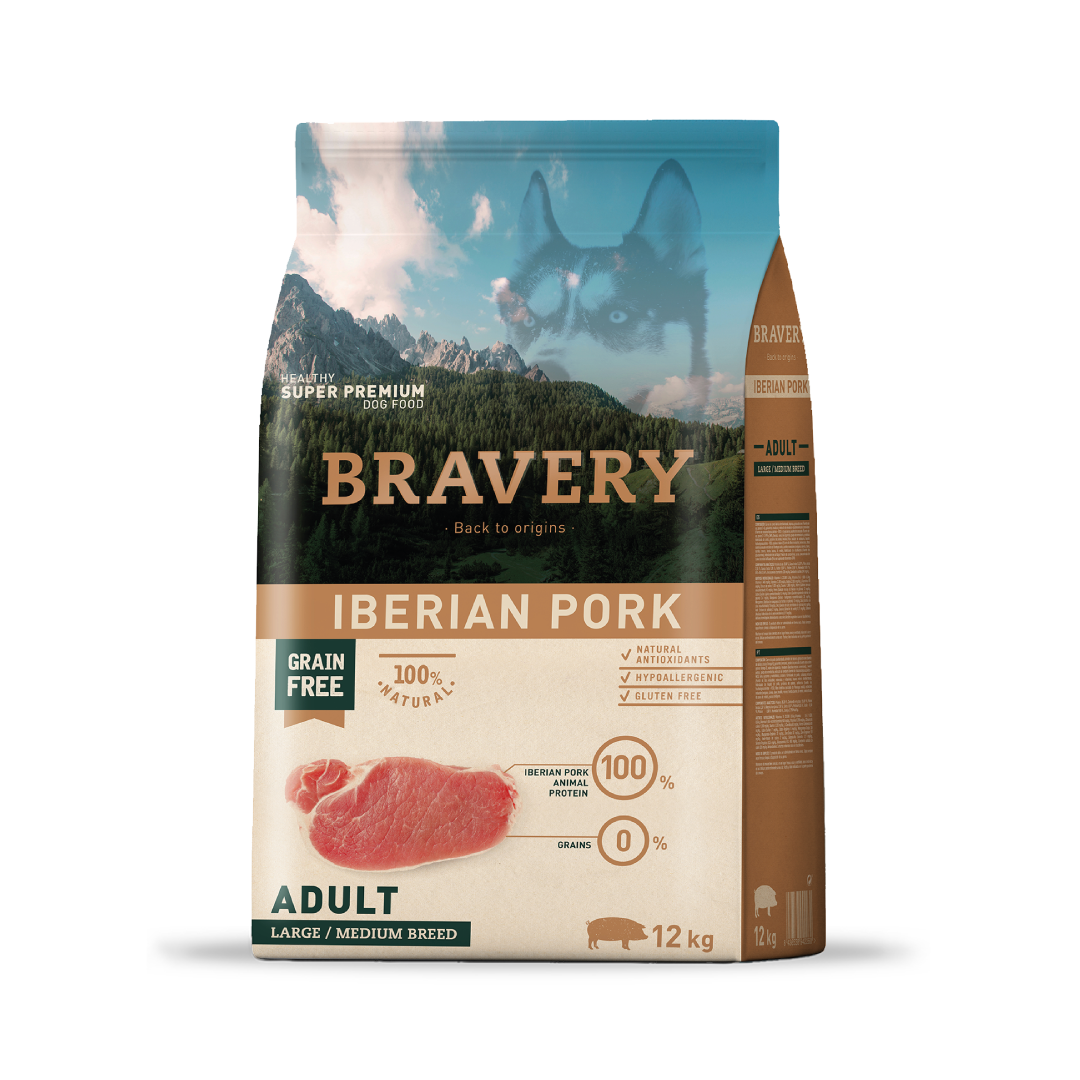 BRAVERY IBERIAN PORK ADULT LARGE/MEDIUM BREEDS 4K - 12K