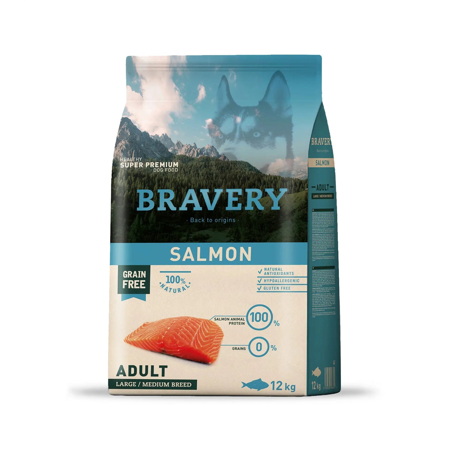 BRAVERY SALMON ADULT LARGE/MEDIUM BREEDS 4K - 12K