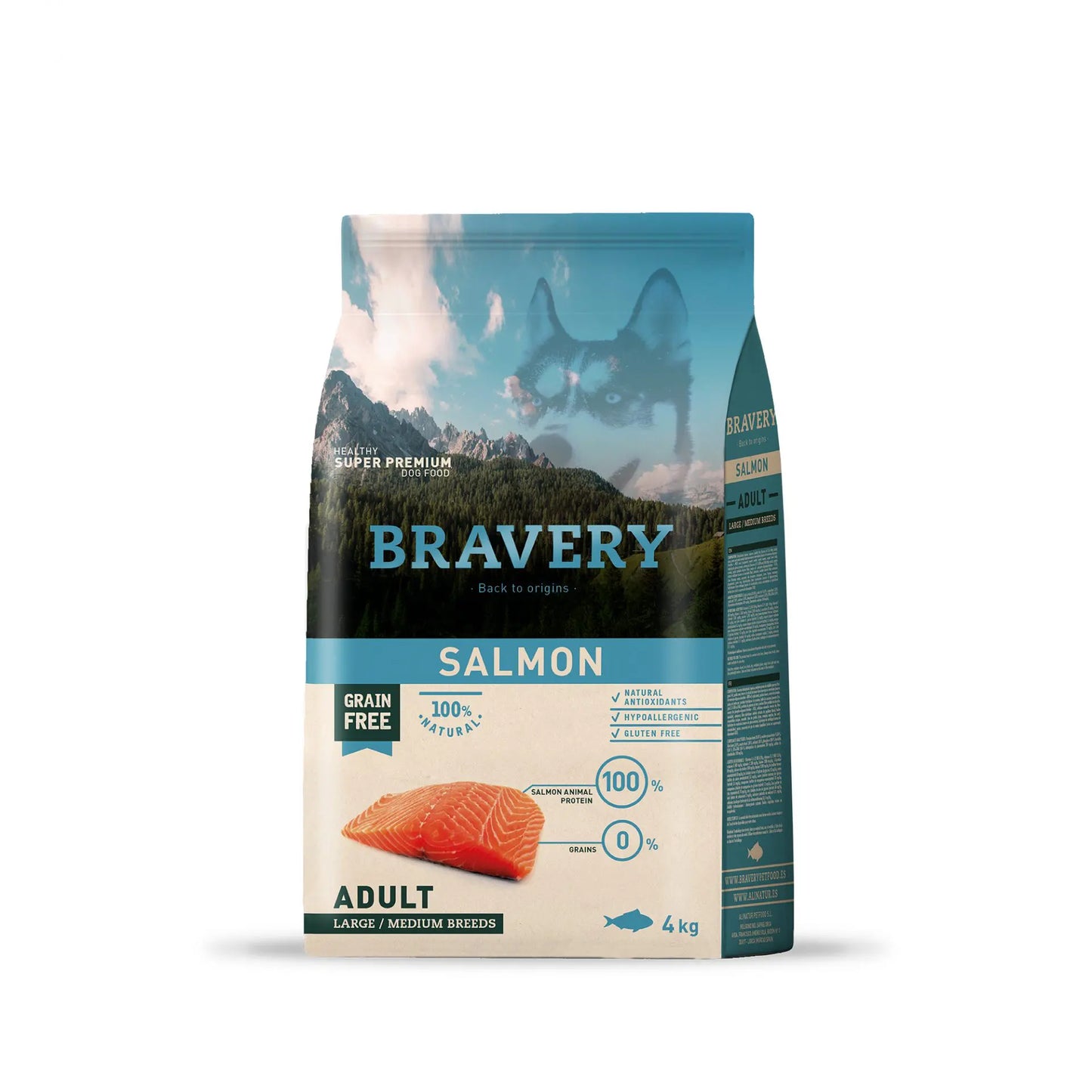 BRAVERY SALMON ADULT LARGE/MEDIUM BREEDS 4K - 12K