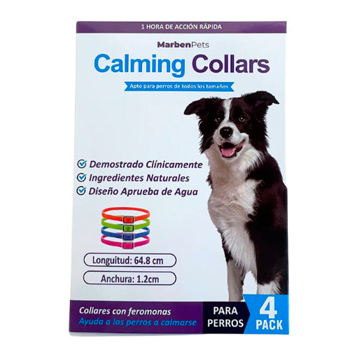 CALMING COLLAR PERRO MARBEN PETS PACK 4 UN
