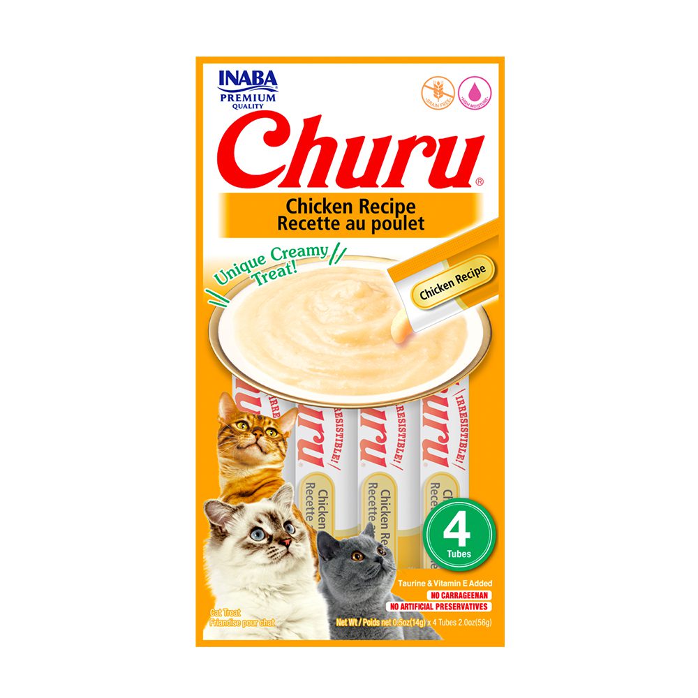 CHURU SNACK CREMOSO PARA GATOS 14GR X 4