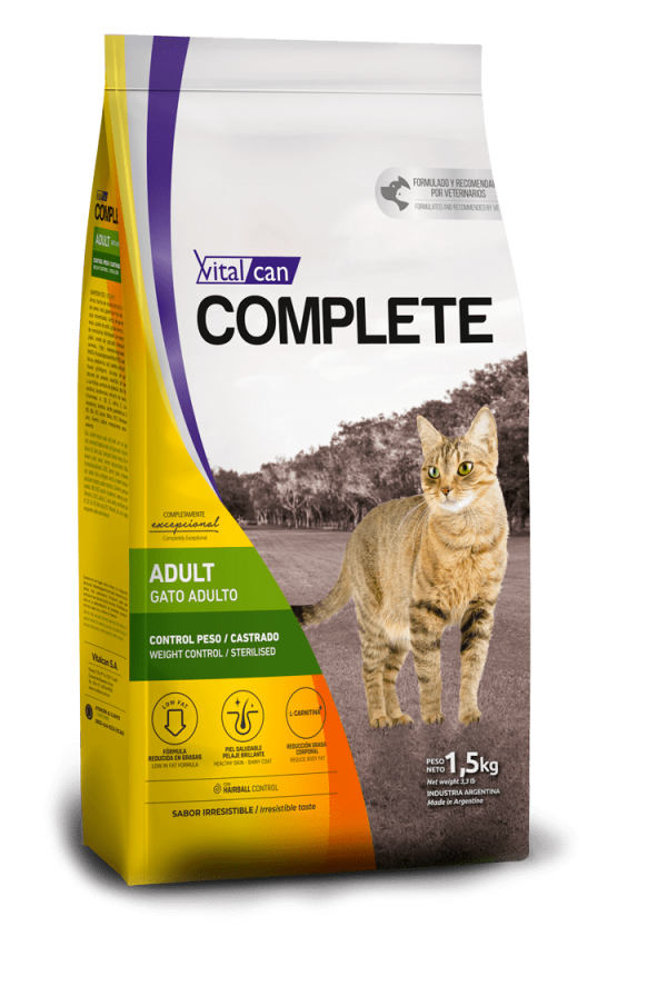 VITALCAN COMPLETE GATO ADULTO CONTROL DE PESO/CASTRADO 1,5K - 7,5K