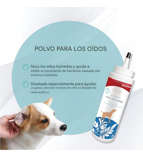 POLVO PARA OÍDOS DE PERROS BIOLINE 30GR