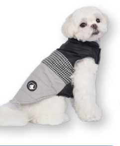 CHAQUETA CON CUADROS GRISES