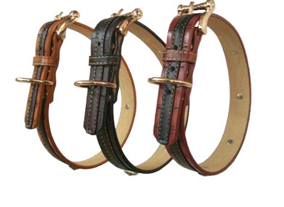 COLLAR ECO CUERO DISEÑO REPTIL WONDER DOG