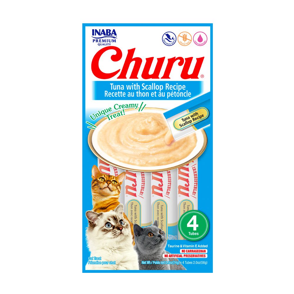 CHURU SNACK CREMOSO PARA GATOS 14GR X 4