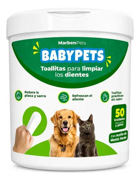 TOALLITAS PARA LIMPIAR LOS DIENTES BABYPETS