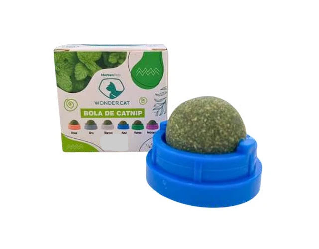 BOLA DE CATNIP CON ADHERENTE PARA PARED 25GR
