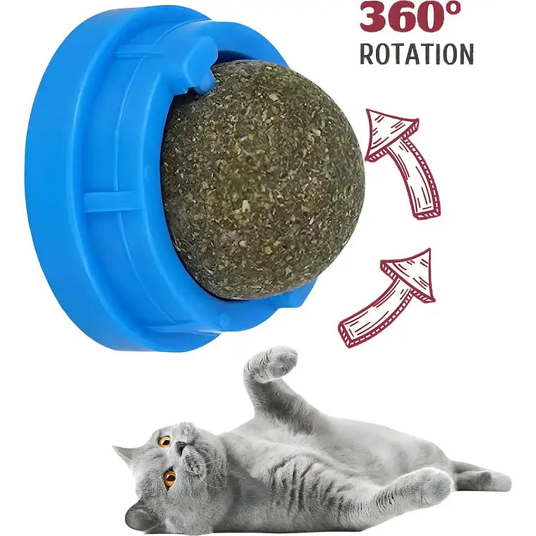 BOLA DE CATNIP CON ADHERENTE PARA PARED 25GR