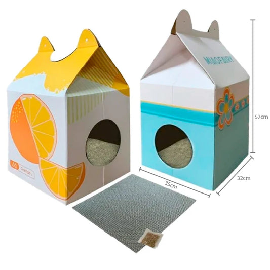 RASCADOR CASA CARTON PARA GATOS