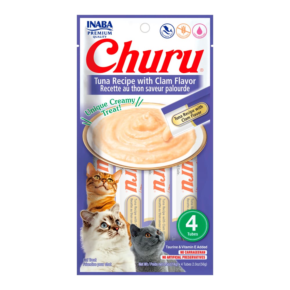 CHURU SNACK CREMOSO PARA GATOS 14GR X 4
