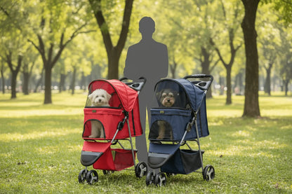 COCHE PARA MASCOTAS TRES RUEDAS EN COLOR ROJO DTC-803