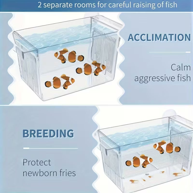 CRIADORA FLOTANTE PARA PECES TRANSPARENTE