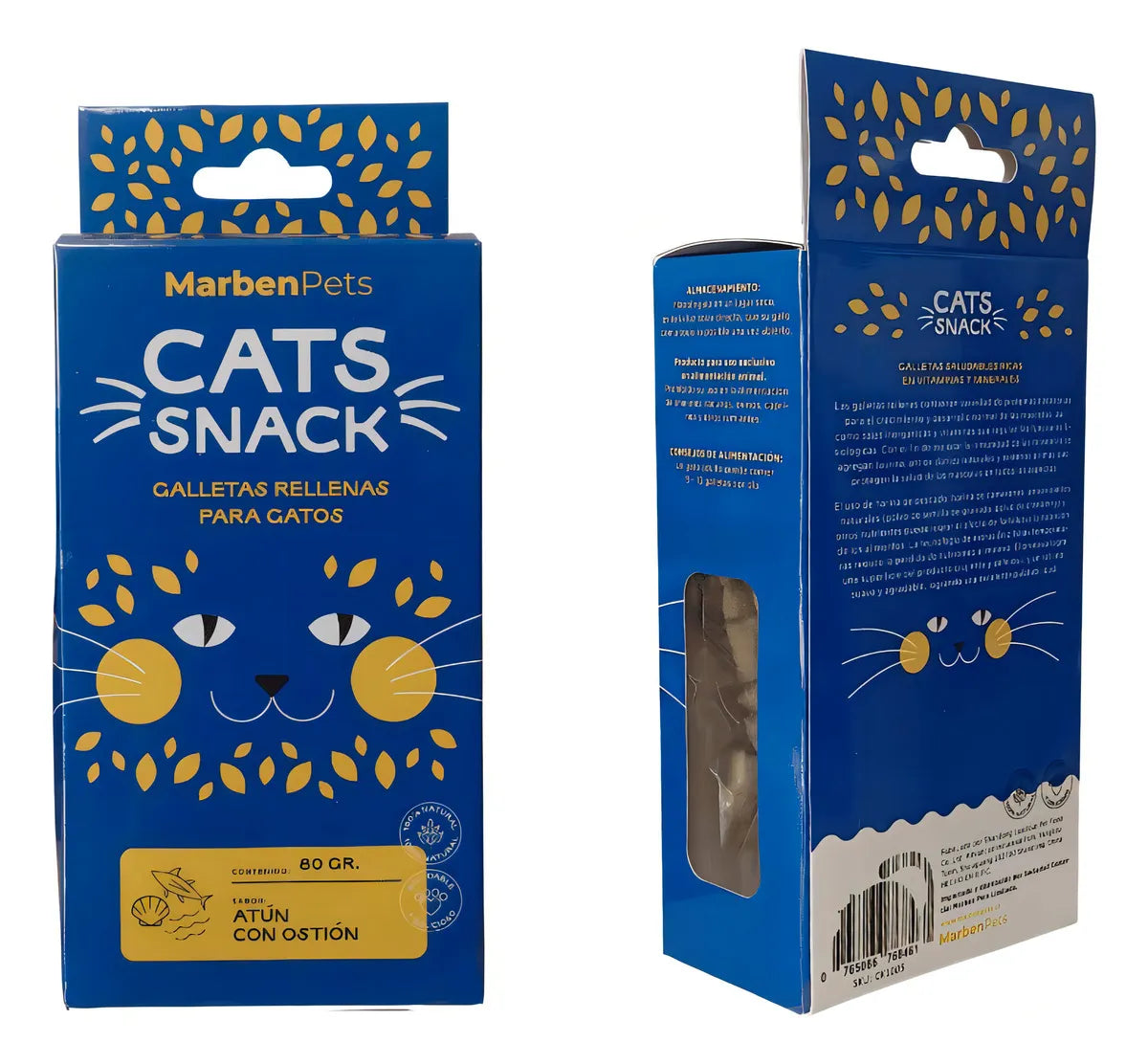 CATS SNACK GALLETAS RELLENAS PARA GATOS 80GR
