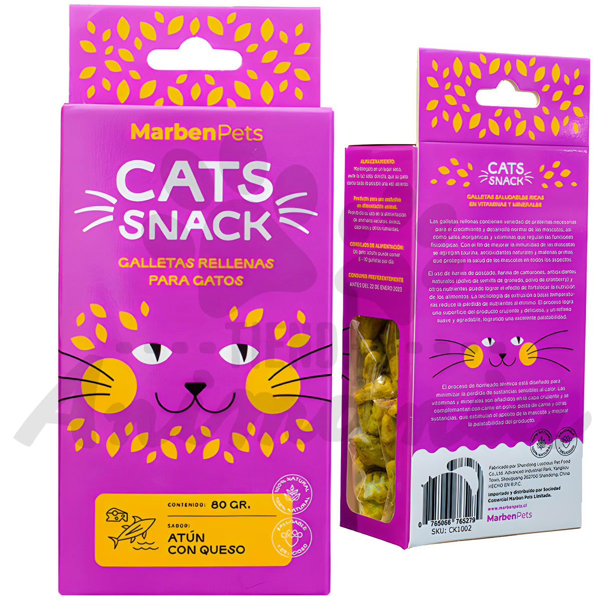 CATS SNACK GALLETAS RELLENAS PARA GATOS 80GR