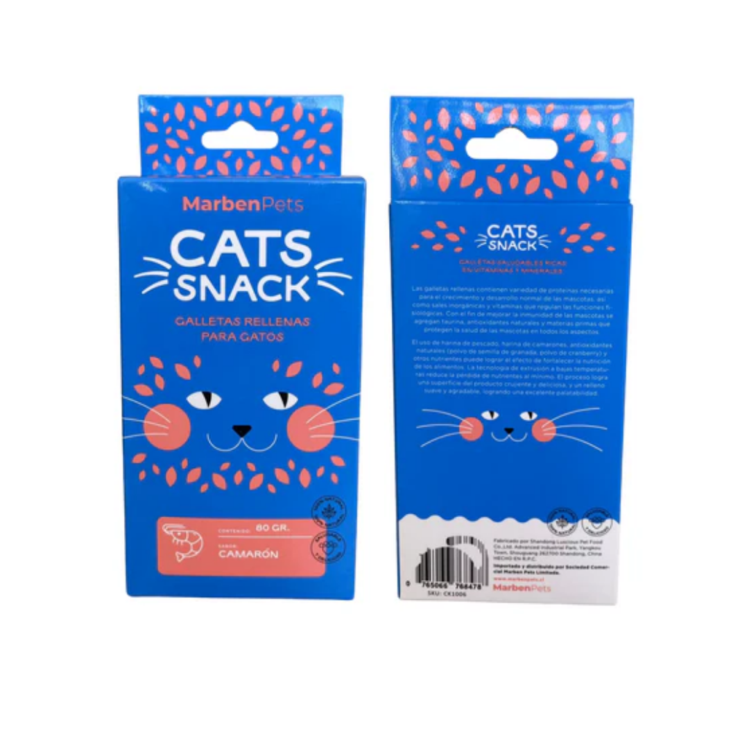 CATS SNACK GALLETAS RELLENAS PARA GATOS 80GR