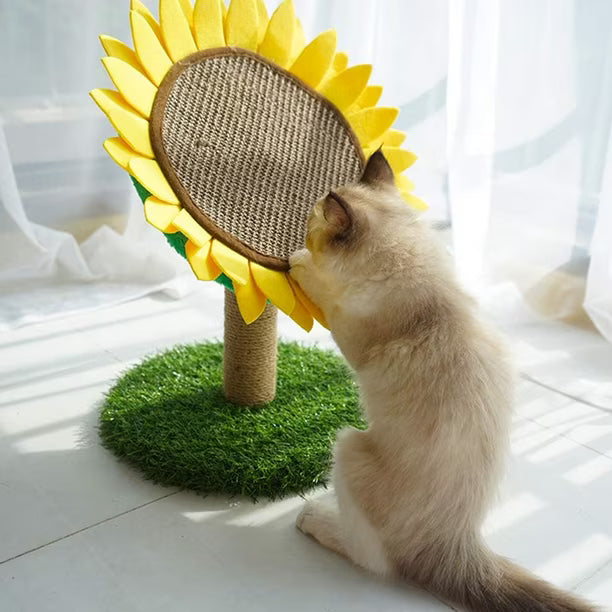 JUGUETE RASCADOR PARA GATOS DISEÑO GIRASOL