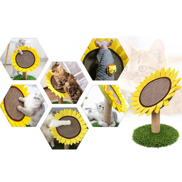 JUGUETE RASCADOR PARA GATOS DISEÑO GIRASOL