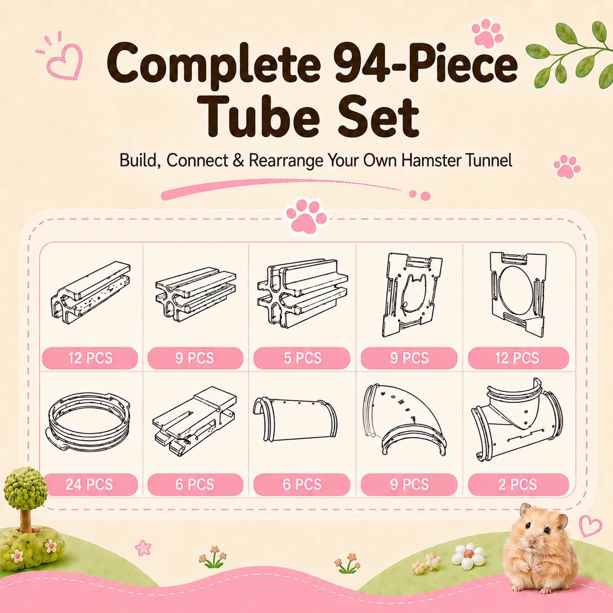 SET DE TUBOS DE TUNEL PARA HÁMSTER