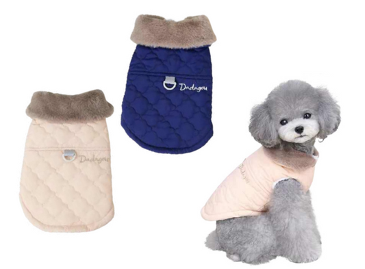 PARKA PANAL CUELLO PELUDO ROSA