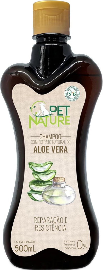 SHAMPOO CON EXTRACTO DE ALOE VERA PET NATURE 500ML
