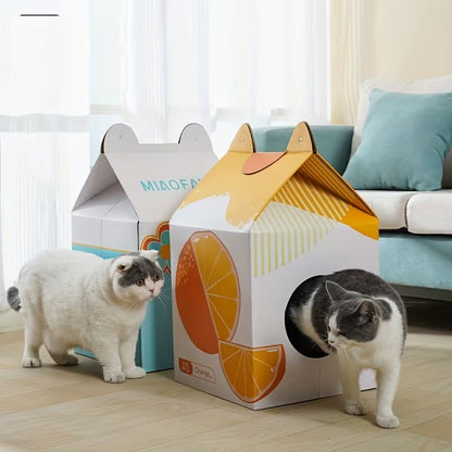 RASCADOR CASA CARTON PARA GATOS