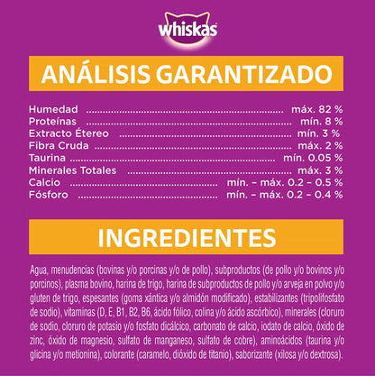 WHISKAS SOBRECITO PARA GATOS POLLO EN SALSA 85GR