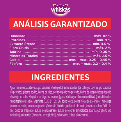 WHISKAS SOBRECITO PARA GATITOS CARNE EN SALSA 85GR